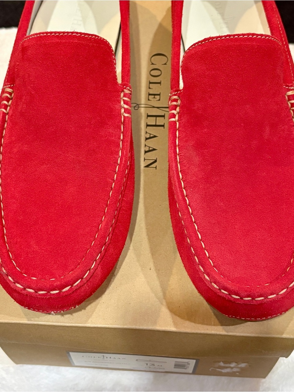 Cole Haan Nike Air Somerset Red Suede Loafers Men’s 13M NWT w/ Box